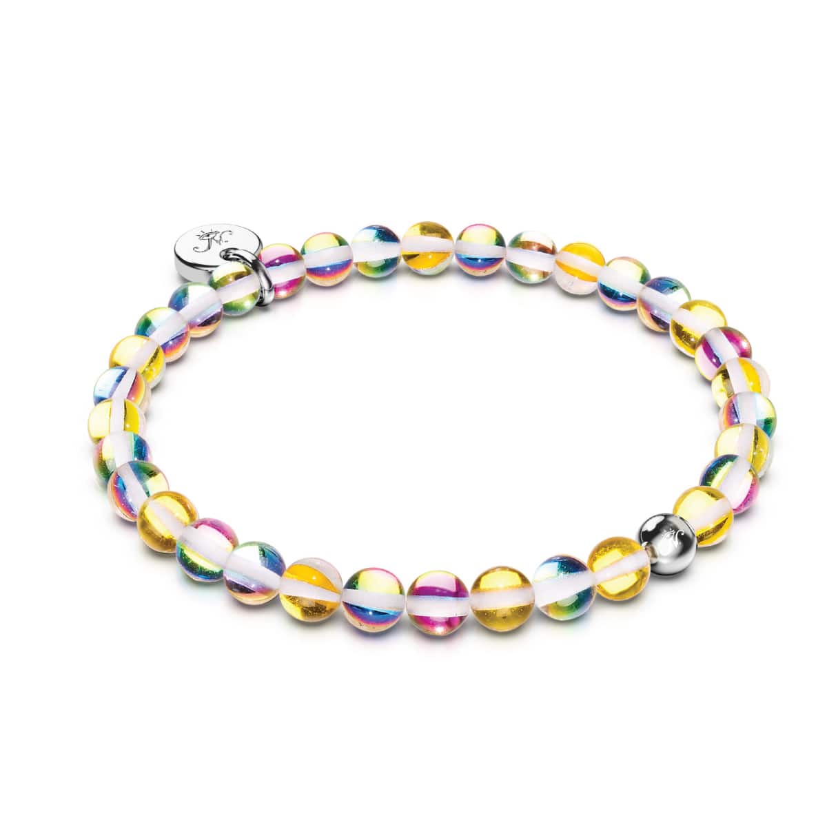 Sonneneruption | Silber | Galaxie Glasperlenarmband